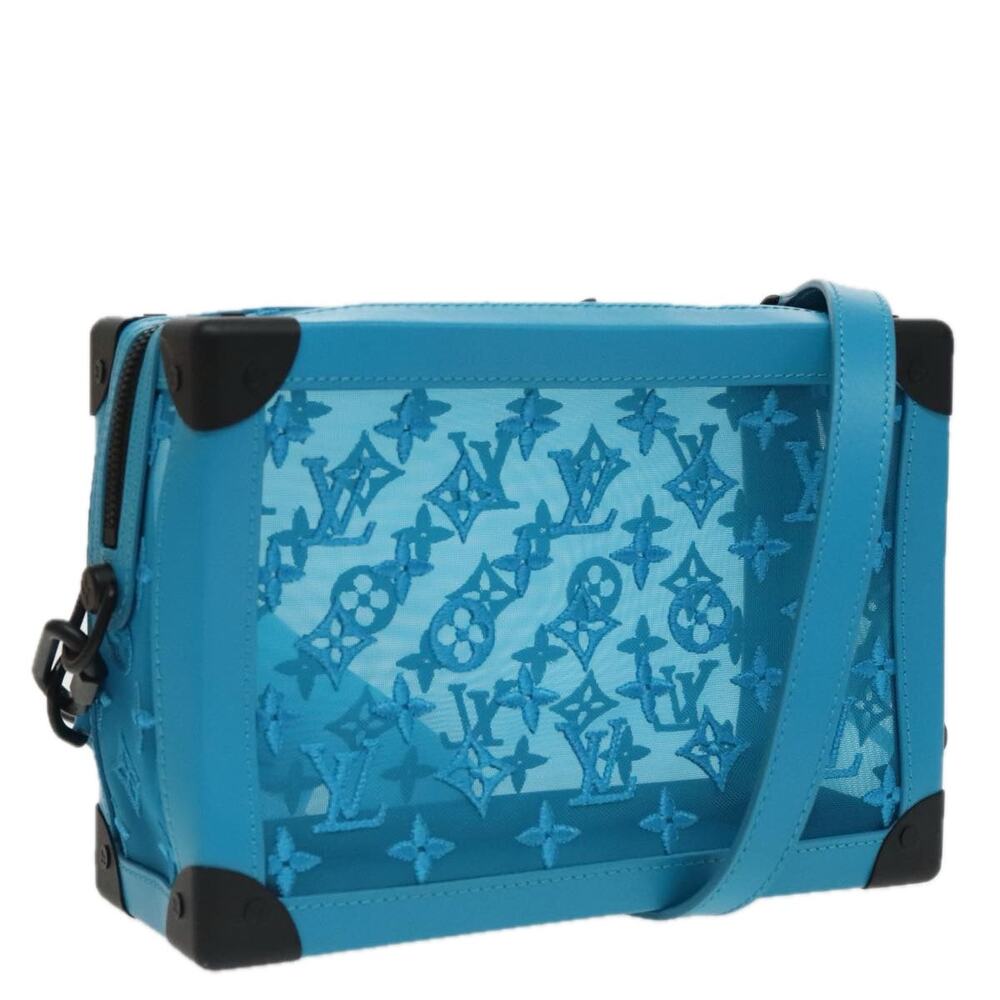 LOUIS VUITTON Monogram Mesh Soft Trunk Bag Light Blue M45074